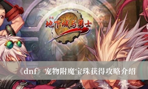 dnf宠物附魔宝珠怎么获得